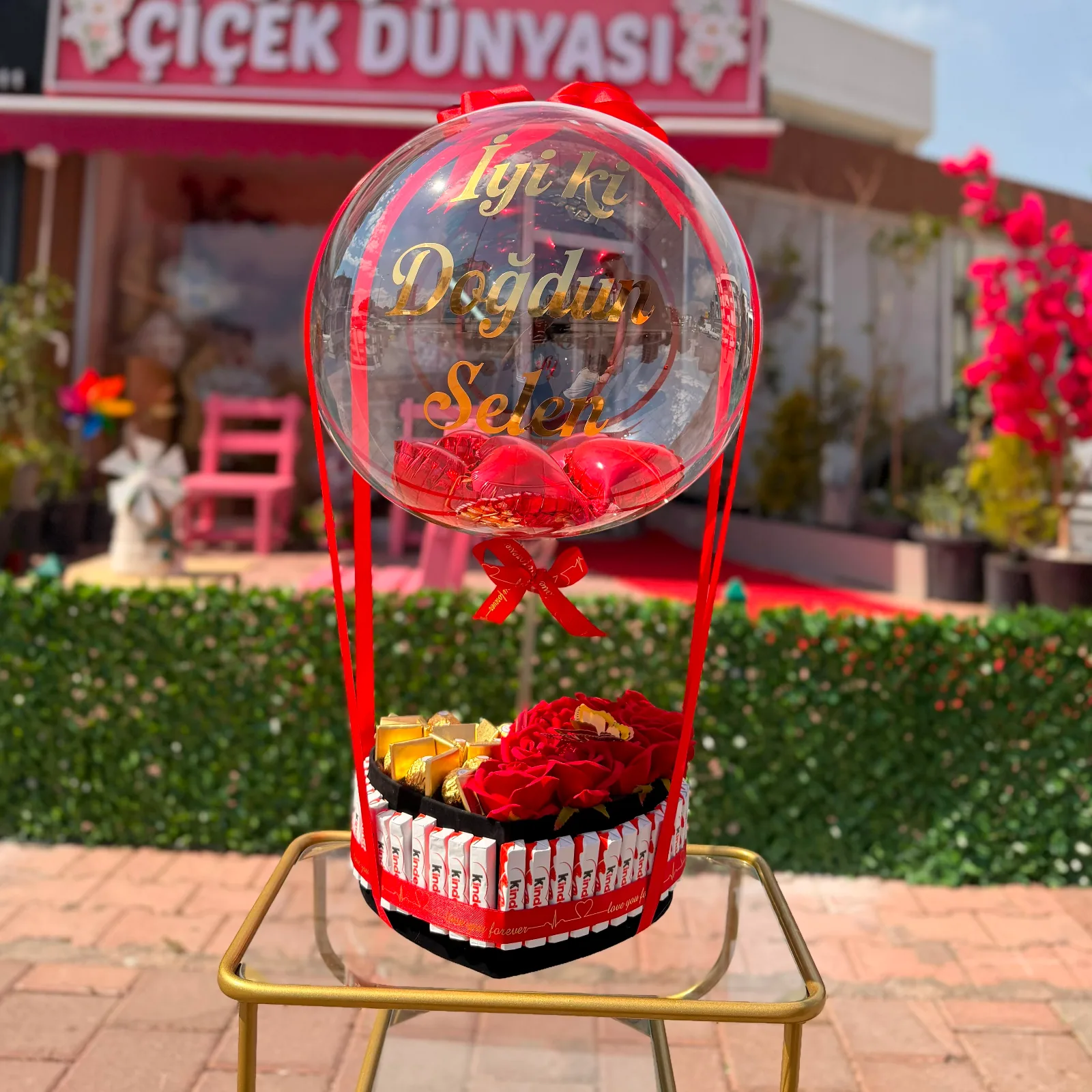 Çikolatalı Kalp Kutu Bobo Balon